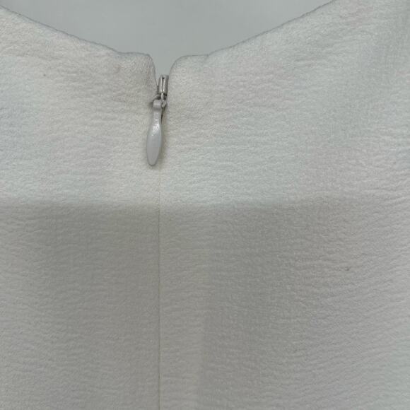 NWT Dress The Population Rory Dress Women's Size S Off White Midi Sheath Fringe - Picture 8 of 12